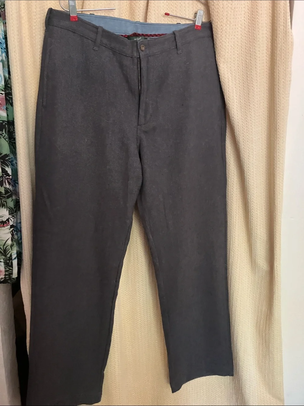 Woolrich men’s wool herringbone trousers lined 34 x 32 NWOT